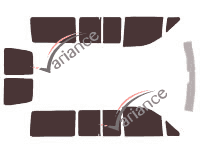 Tinted film kit Fiat Scudo (1) 5 doors (1995 - 2007) Tinted film kit Fiat Scudo (1) 5 doors (1995 - 2007)