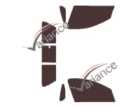 Peugeot Hoggar Pick-Up 2 doors tinted film kit (2010 - 2014) Peugeot Hoggar Pick-Up 2 doors tinted film kit (2010 - 2014)