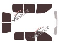 Tinted film kit Peugeot Partner (1) 5 doors (1996 - 2008) Tinted film kit Peugeot Partner (1) 5 doors (1996 - 2008)