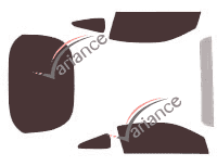 Pontiac Pursuit Coupe 3 porte kit pellicola colorata (2004 - 2010) Pontiac Pursuit Coupe 3 porte kit pellicola colorata (2004 - 2010)