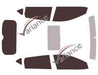 Pontiac Vibe 5-door tinted film kit (2008 - 2011) Pontiac Vibe 5-door tinted film kit (2008 - 2011)