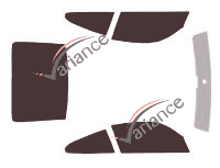 Tinted film kit Porsche 911 (5) Coupe 2 doors (1998 - 2006) Tinted film kit Porsche 911 (5) Coupe 2 doors (1998 - 2006)