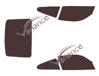 Tinted film kit Porsche 911 (6) Coupe 2 doors (2005 - 2012) Tinted film kit Porsche 911 (6) Coupe 2 doors (2005 - 2012)