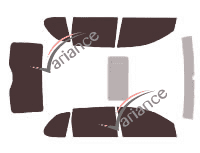 Tinted film kit Porsche Cayenne (1) 5-door (2003 - 2011) Tinted film kit Porsche Cayenne (1) 5-door (2003 - 2011)