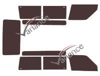 Tinted film kit Renault Express (1) 3 doors (1985 - 2000) Tinted film kit Renault Express (1) 3 doors (1985 - 2000)