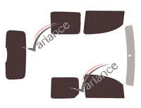 Kit de láminas tintadas para Mercedes-Benz Citan (1) furgoneta de 4 puertas (2012 - 2022) Kit de láminas tintadas para Mercedes-Benz Citan (1) furgoneta de 4 puertas (2012 - 2022)