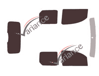 Kit de láminas tintadas para Mercedes-Benz Citan (1) furgoneta de 5 puertas (2012 - 2022) Kit de láminas tintadas para Mercedes-Benz Citan (1) furgoneta de 5 puertas (2012 - 2022)