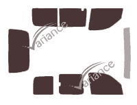 Nissan Kubistar (1) 4-door (1997 - 2008) tinted film kit Nissan Kubistar (1) 4-door (1997 - 2008) tinted film kit