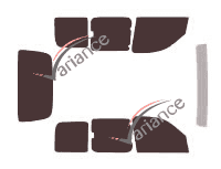 Nissan Kubistar (1) 4-door (1997 - 2008) tinted film kit Nissan Kubistar (1) 4-door (1997 - 2008) tinted film kit