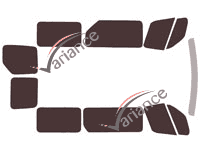 Tinted film kit Opel Movano (2) L1 5-door (2010 - 2021) Tinted film kit Opel Movano (2) L1 5-door (2010 - 2021)