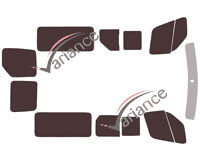 Tinted film kit Opel Movano (2) L2 5-door (2010 - 2021) Tinted film kit Opel Movano (2) L2 5-door (2010 - 2021)