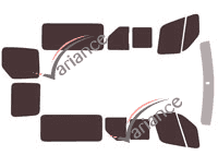 Tinted film kit Opel Movano (2) L2 6-door (2010 - 2021) Tinted film kit Opel Movano (2) L2 6-door (2010 - 2021)