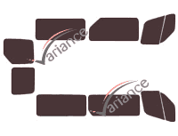 Tinted film kit Renault Master (3) L2 5-door (2019 - 2024) Tinted film kit Renault Master (3) L2 5-door (2019 - 2024)