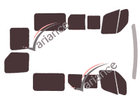 Tinted film kit Opel Movano (2) L1 5-door (2010 - 2021) Tinted film kit Opel Movano (2) L1 5-door (2010 - 2021)