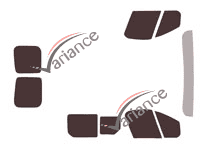 Tinted film kit Opel Vivaro (B) 5-door van (2014 - 2019) Tinted film kit Opel Vivaro (B) 5-door van (2014 - 2019)