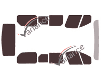 Tinted film kit Opel Vivaro (B) Short 4/5 doors (2014 - 2019) Tinted film kit Opel Vivaro (B) Short 4/5 doors (2014 - 2019)