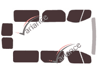 Tinted film kit Opel Vivaro (A) Long 6-door (2002 - 2015) Tinted film kit Opel Vivaro (A) Long 6-door (2002 - 2015)