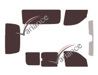 Nissan Kubistar tinted film kit (1) 4-door van (1997 - 2008) Nissan Kubistar tinted film kit (1) 4-door van (1997 - 2008)