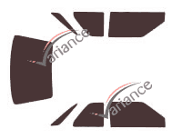 Tinted film kit Rover 200 & 400 (1) 3-door coupe (1989 - 1995) Tinted film kit Rover 200 & 400 (1) 3-door coupe (1989 - 1995)