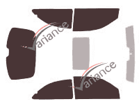 Rover 25 3-door tinted film kit (1999 - 2005) Rover 25 3-door tinted film kit (1999 - 2005)