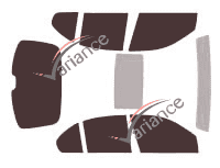 Rover 25 5-door tinted film kit (1999 - 2005) Rover 25 5-door tinted film kit (1999 - 2005)