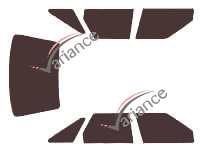 Rover 200 & 400 (1) 5-door (1989 - 1995) tinted film kit Rover 200 & 400 (1) 5-door (1989 - 1995) tinted film kit