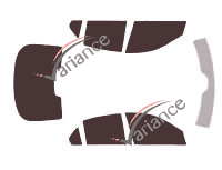 Tinted film kit Saab 9.3 (2) 4-door sedan (2002 - 2012) Tinted film kit Saab 9.3 (2) 4-door sedan (2002 - 2012)