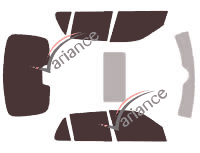 Tinted film kit Saab 9.5 (1) 4-door sedan (1997 - 2009) Tinted film kit Saab 9.5 (1) 4-door sedan (1997 - 2009)