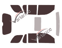 Kit de lámina tintada para Saab 9.7X 5 puertas (2004 - 2010) Kit de lámina tintada para Saab 9.7X 5 puertas (2004 - 2010)