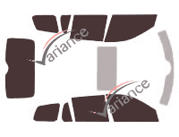 Tinted film kit Saab 9.3 (2) 5-door Estate (2005 - 2012) Tinted film kit Saab 9.3 (2) 5-door Estate (2005 - 2012)