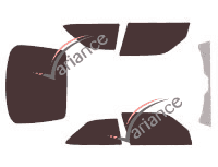 Tinted film kit Saab 900 (2) Coupe 3 doors (1993 - 2003) Tinted film kit Saab 900 (2) Coupe 3 doors (1993 - 2003)