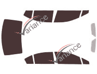 Subaru Impreza (4) sedán de 4 puertas (2012 - 2017) kit de láminas tintadas Subaru Impreza (4) sedán de 4 puertas (2012 - 2017) kit de láminas tintadas