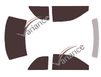 Subaru Impreza (1) Coupé de 2 puertas (1993 - 2001) kit de láminas tintadas Subaru Impreza (1) Coupé de 2 puertas (1993 - 2001) kit de láminas tintadas