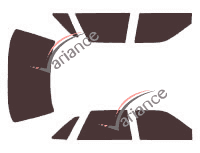 Subaru Legacy (1) 4-door sedan (1989 - 1994) tinted film kit Subaru Legacy (1) 4-door sedan (1989 - 1994) tinted film kit