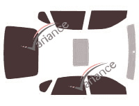 Subaru Outback (3) sedán de 4 puertas (2003 - 2009) kit de láminas tintadas Subaru Outback (3) sedán de 4 puertas (2003 - 2009) kit de láminas tintadas