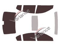 Subaru Outback (4) 4 puertas sedán (2009 - 2014) kit de láminas tintadas Subaru Outback (4) 4 puertas sedán (2009 - 2014) kit de láminas tintadas