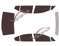 Subaru Impreza (4) WRX 4 puertas Sedán (2014 - 2017) kit de láminas tintadas Subaru Impreza (4) WRX 4 puertas Sedán (2014 - 2017) kit de láminas tintadas