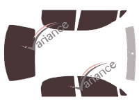 Suzuki Aerio 4-door Sedan tinted film kit (2002 - 2007)