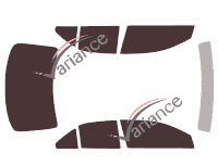 Suzuki Kizaski Sedan 4-door tinted film kit (2009 - 2016)