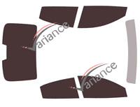 Toyota Yaris (3) 4-door Sedan (2011 - 2020) tinted film kit Toyota Yaris (3) 4-door Sedan (2011 - 2020) tinted film kit