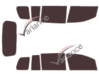 Kit de láminas tintadas para Toyota Isis 5 puertas (2004 - 2013) Kit de láminas tintadas para Toyota Isis 5 puertas (2004 - 2013)