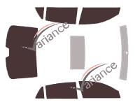Toyota Avalon (3) 4-door sedan (2004 - 2012) tinted film kit