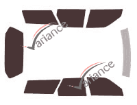 Toyota Camry (2) 5-door Estate (1987 - 1991) tinted film kit Toyota Camry (2) 5-door Estate (1987 - 1991) tinted film kit