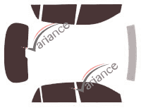 Toyota Corolla (9) 5-door (2000 - 2008) tinted film kit Toyota Corolla (9) 5-door (2000 - 2008) tinted film kit