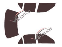 Toyota Corolla (6) Sedan 4 door (1989 - 1993) tinted film kit Toyota Corolla (6) Sedan 4 door (1989 - 1993) tinted film kit