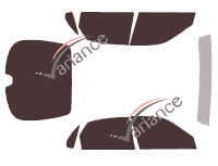 Toyota Corolla (8) 5-door (1995 - 2002) tinted film kit Toyota Corolla (8) 5-door (1995 - 2002) tinted film kit