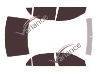 Toyota Corolla (9) 4-door sedan (2002 - 2008) tinted film kit Toyota Corolla (9) 4-door sedan (2002 - 2008) tinted film kit