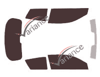 Toyota Corolla (9) 3-door (2002 - 2008) tinted film kit Toyota Corolla (9) 3-door (2002 - 2008) tinted film kit