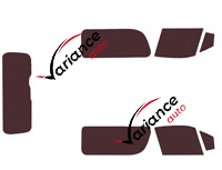 Toyota Hiace (6) 5-door tinted film kit (since 2019) Toyota Hiace (6) 5-door tinted film kit (since 2019)