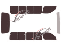 Toyota Hiace (4) 4-door (1995 - 2006) tinted film kit Toyota Hiace (4) 4-door (1995 - 2006) tinted film kit